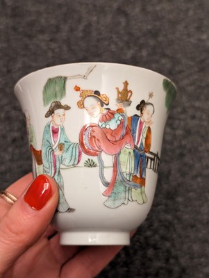 Lot 181 - A collection of four Chinese famille rose cups