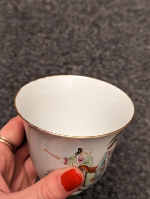 Lot 181 - A collection of four Chinese famille rose cups