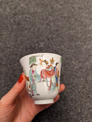 Lot 181 - A collection of four Chinese famille rose cups