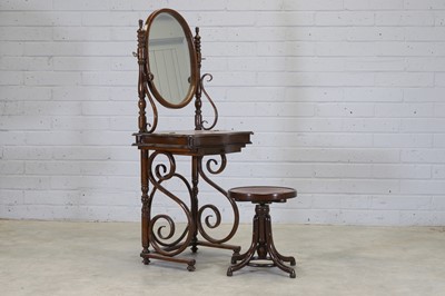 Lot 22 - A bentwood dressing table