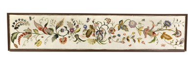 Lot 296 - A crewelwork panel