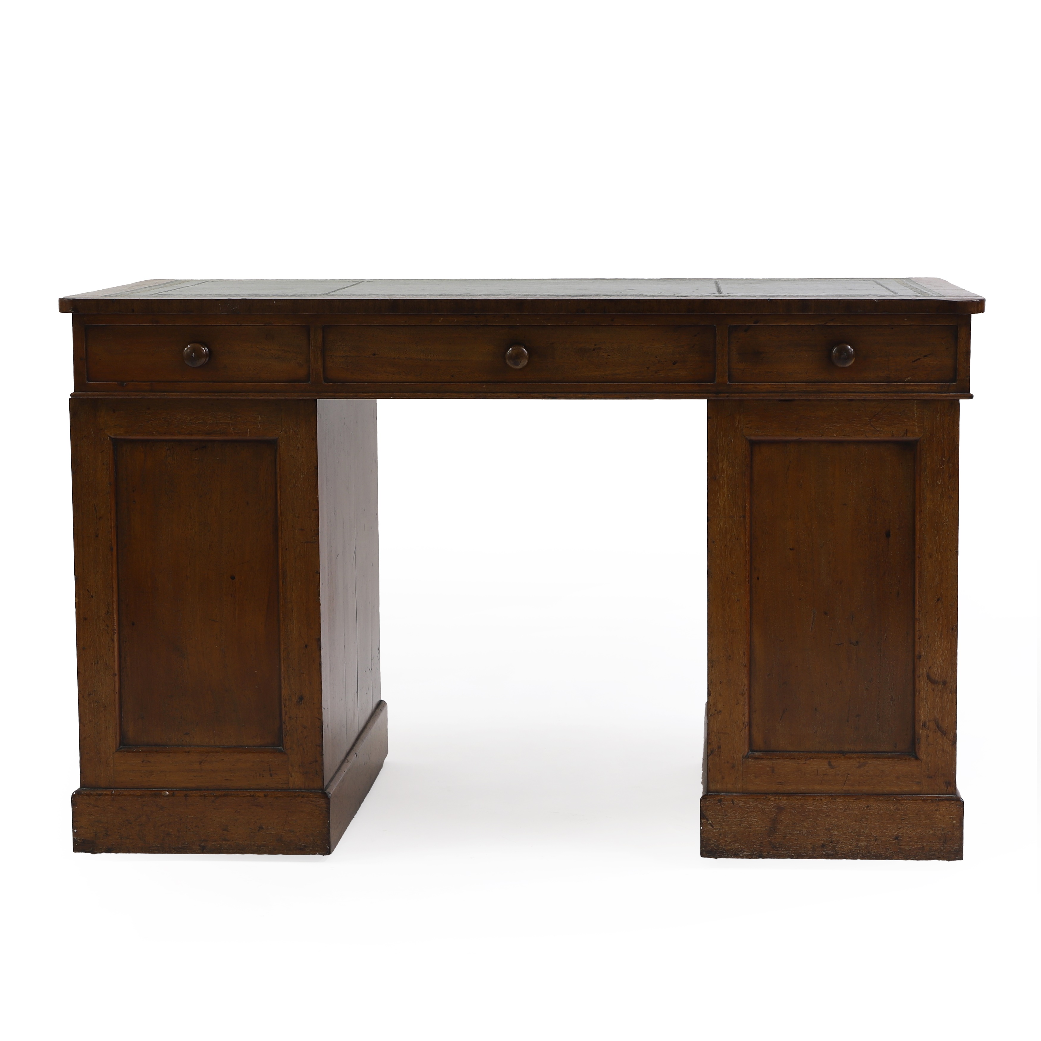 Lot 344 - A mahogany pedestal desk,