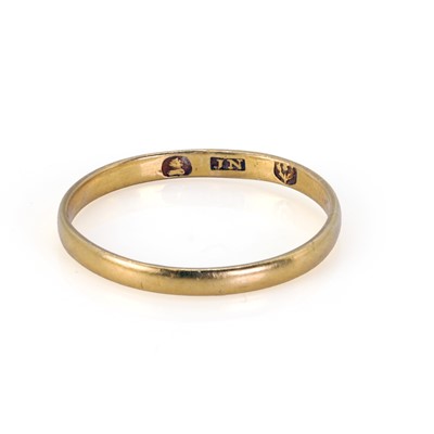 Lot 369 - A Georgian gold wedding ring