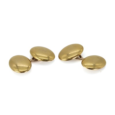 Lot 376 - A pair of 18ct gold cufflinks