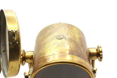 Lot 158 - A pair of WWII C.A.V brass searchlights