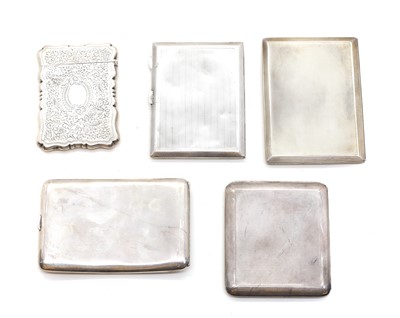 Lot 67 - A group of four silver cigarette cases