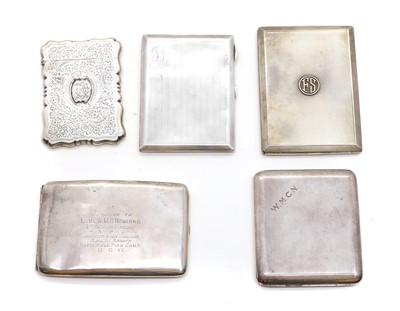 Lot 67 - A group of four silver cigarette cases