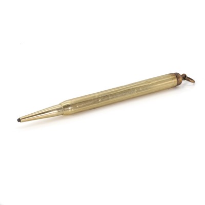 Lot 390 - A gold cased propelling pencil