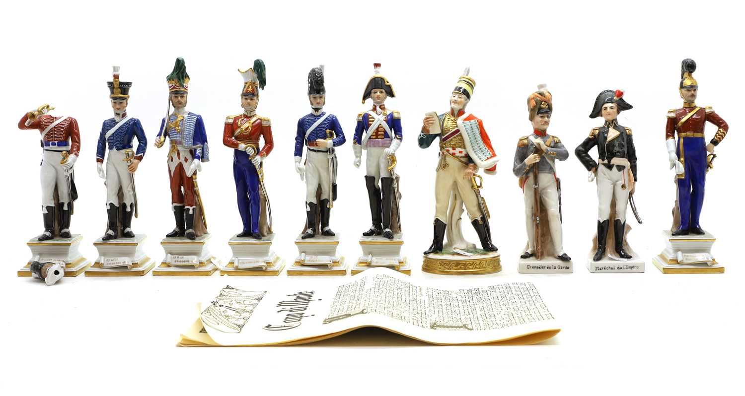 Lot 166 - A group of Capodimonte porcelain figures