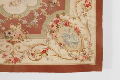 Lot 415 - An Aubusson table tapestry or tapis de table