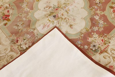 Lot 415 - An Aubusson table tapestry or tapis de table