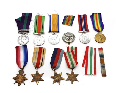 Lot 145 - A collection of WWI & WWII medals and ephemera