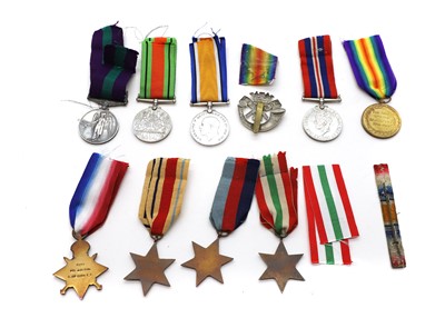 Lot 145 - A collection of WWI & WWII medals and ephemera