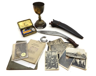 Lot 145 - A collection of WWI & WWII medals and ephemera