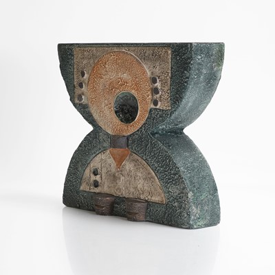 Lot 135 - A Troika stoneware anvil vase