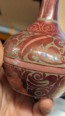 Lot 2 - A ruby lustre solifleur stoneware vase
