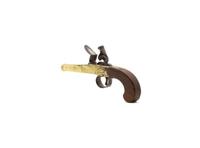 Lot 80 - A flintlock pocket pistol