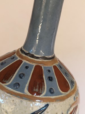 Lot 205 - A Brannam Pottery solifleur vase.