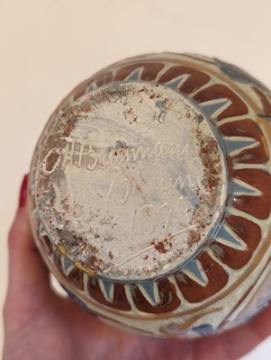 Lot 205 - A Brannam Pottery solifleur vase.