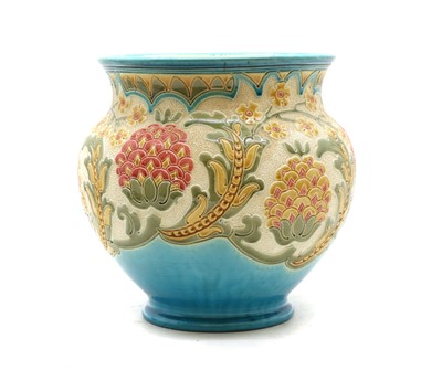 Lot 210 - A Burmantofts faience jardiniere