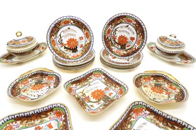 Lot 221 - A Minton pottery Imari tea service
