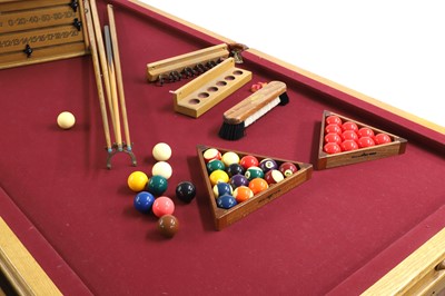 Lot 558 - A Hamilton 'Buchanan' three quarter size oak snooker or dining table