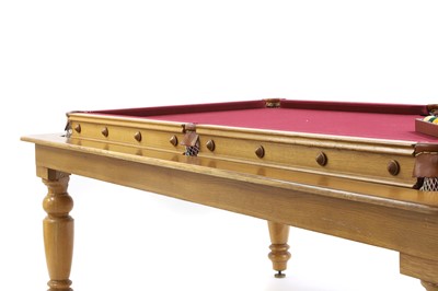 Lot 558 - A Hamilton 'Buchanan' three quarter size oak snooker or dining table