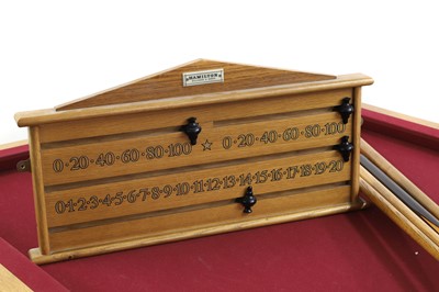 Lot 558 - A Hamilton 'Buchanan' three quarter size oak snooker or dining table