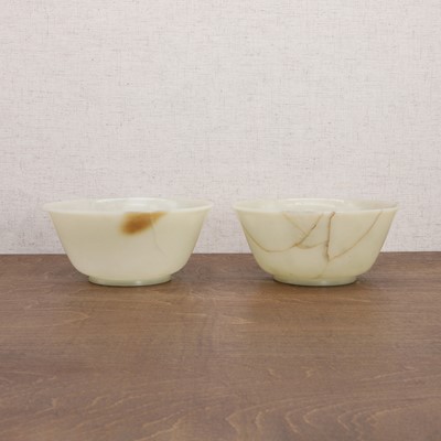 Lot 113 - A pair of Chinese jade bowls