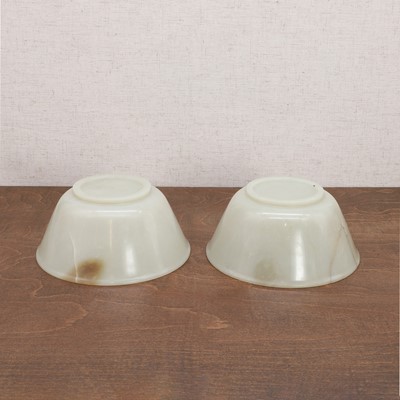 Lot 113 - A pair of Chinese jade bowls