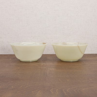 Lot 113 - A pair of Chinese jade bowls