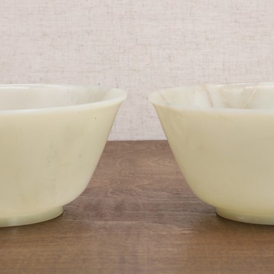 Lot 113 - A pair of Chinese jade bowls