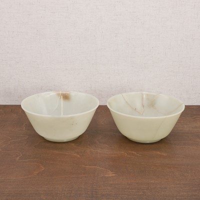 Lot 113 - A pair of Chinese jade bowls