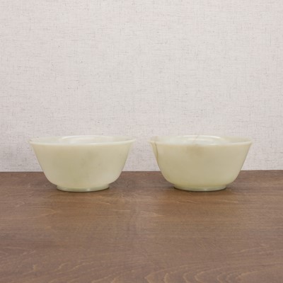 Lot 113 - A pair of Chinese jade bowls