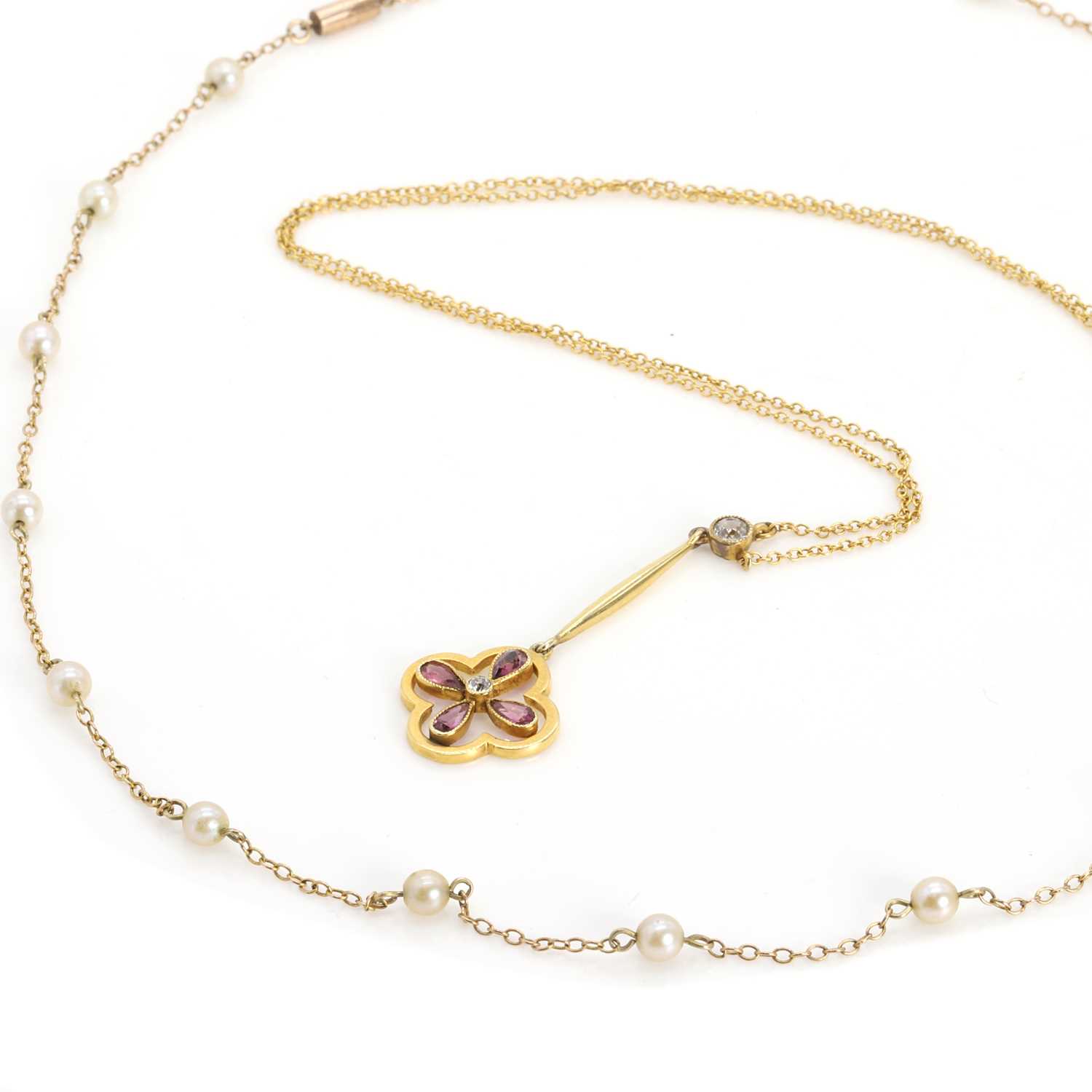 Lot 227 - Two gold necklaces