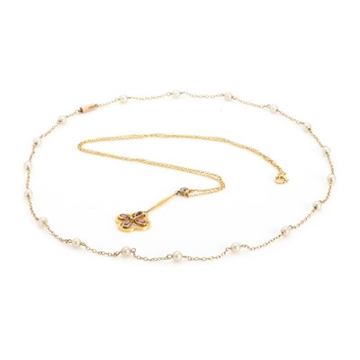 Lot 227 - Two gold necklaces