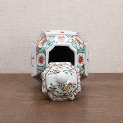 Lot 69 - A Chinese wucai vase and cover