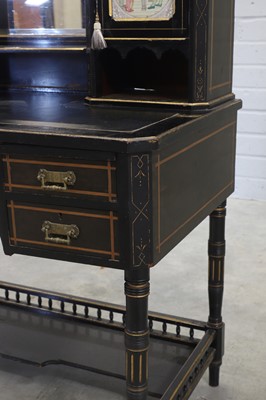 Lot 5 - An Aesthetic Movement ebonised dressing table