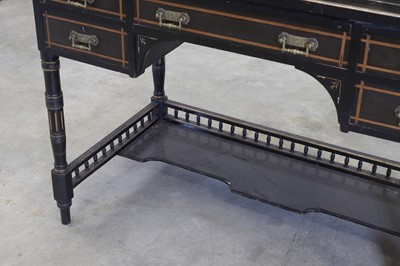 Lot 5 - An Aesthetic Movement ebonised dressing table
