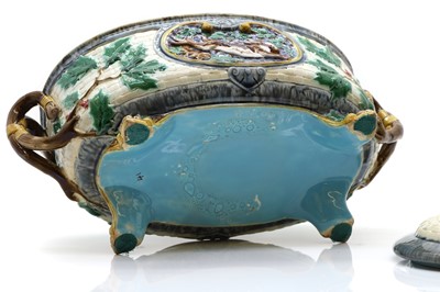 Lot 180 - A Minton majolica game pie tureen and cover