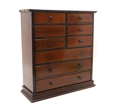 Lot 370 - An oak apprentice chest of drawers