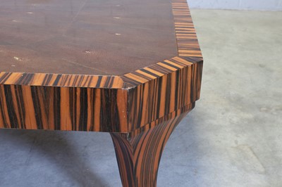 Lot 200 - A zebrawood coffee table