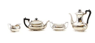 Lot 27 - A silver four piece tea and coffee service