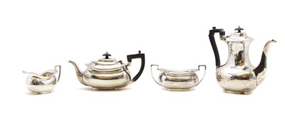 Lot 27 - A silver four piece tea and coffee service