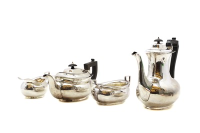 Lot 27 - A silver four piece tea and coffee service