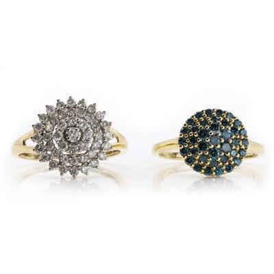 Lot 209 - Two cluster rings with diamonds