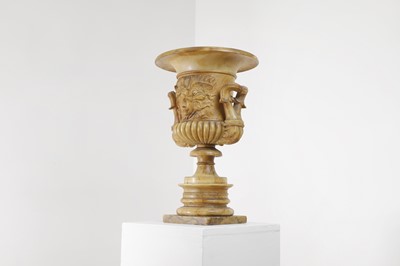 Lot 260 - A grand tour alabaster urn