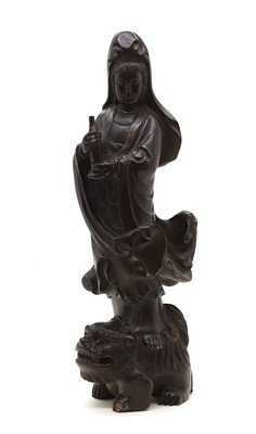 Lot 183 - A Chinese hardwood figure