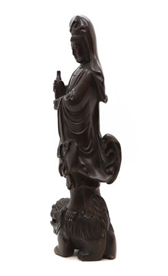 Lot 183 - A Chinese hardwood figure