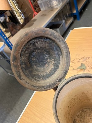 Lot 227 - A salt glazed flagon or tankard